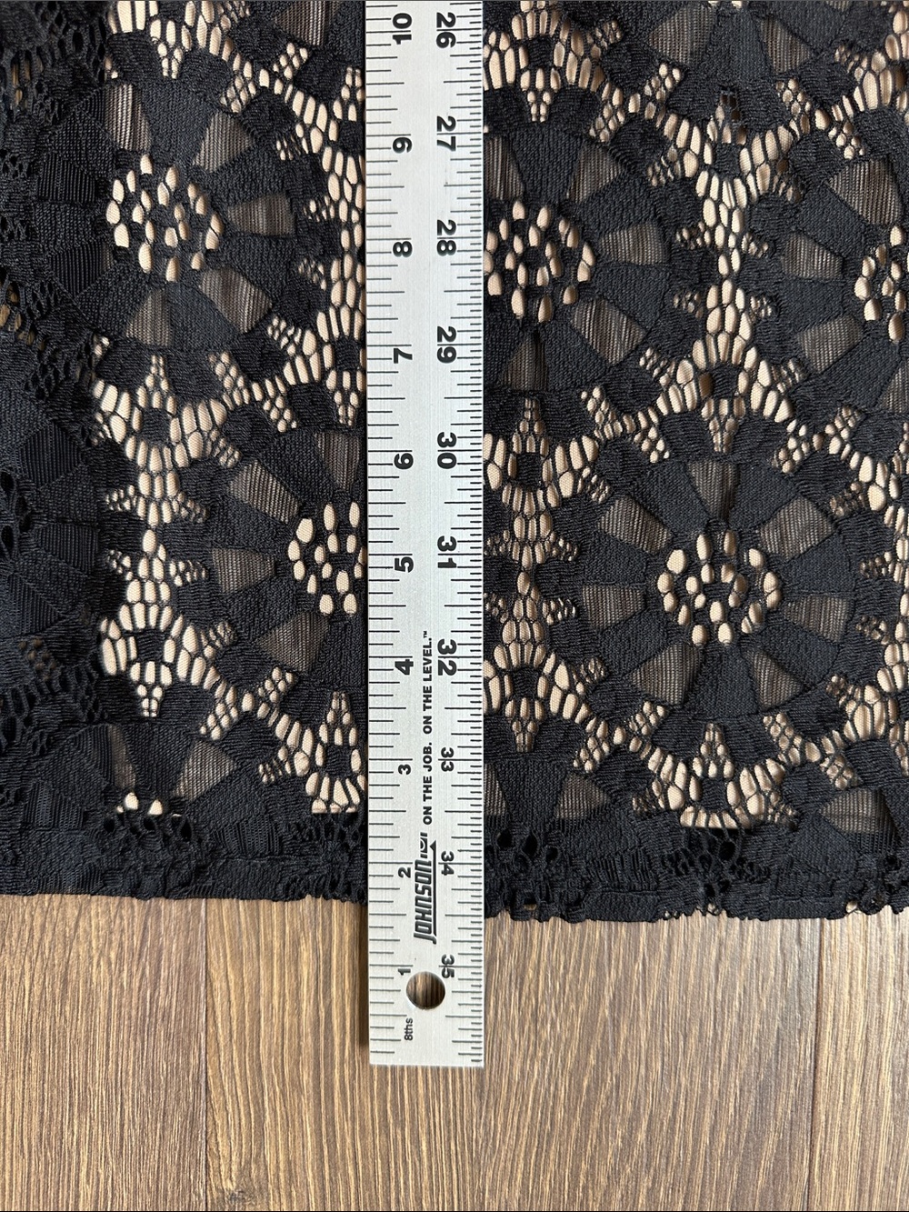 Jessica Howard Black Lace Overlay Dress 10P Petite Long Sleeve Cocktail Partt - Picture 7 of 9